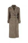 Sportmax Max Mara  Melange Brown Wool Blend Denaro Coat