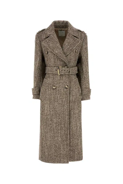 Sportmax Max Mara  Melange Brown Wool Blend Denaro Coat