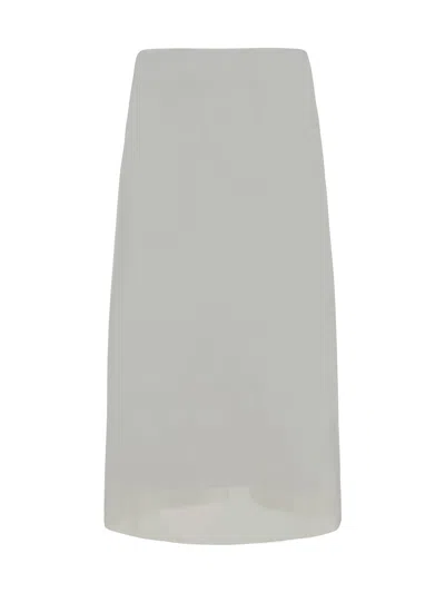 Max Mara Sportmax Midi Skirt In Bianco