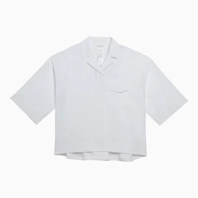 Max Mara Sportmax Minimalist Short-sleeved Cotton Shirt For Women In White