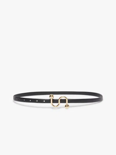 Max Mara Sportmax Monogram Belt With Buckle In Black