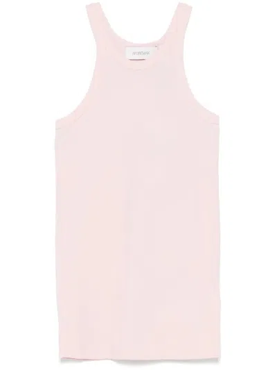 Max Mara Sportmax Nastie Silk Cotton Tank Top In Pink