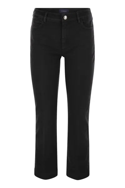 Max Mara Sportmax Nilly - Five-pocket Mini Flare Trousers In Black