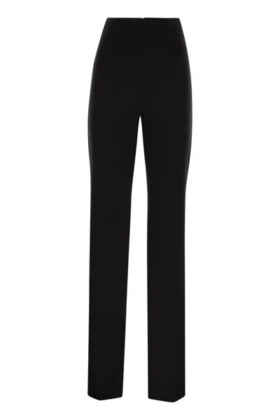 Sportmax Max Mara  Olea - High-waisted Trousers In Scuba Jersey In Black