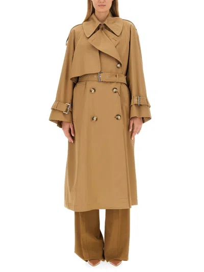 Sportmax Oversized Fit Trench Jacket In Beige