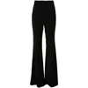 Sportmax Lince Flare Trousers With Customised Double Belt In Black