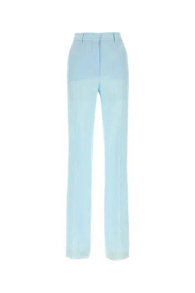 SPORTMAX PASTEL LIGHT-BLUE VISCOSE PERSIA PANT