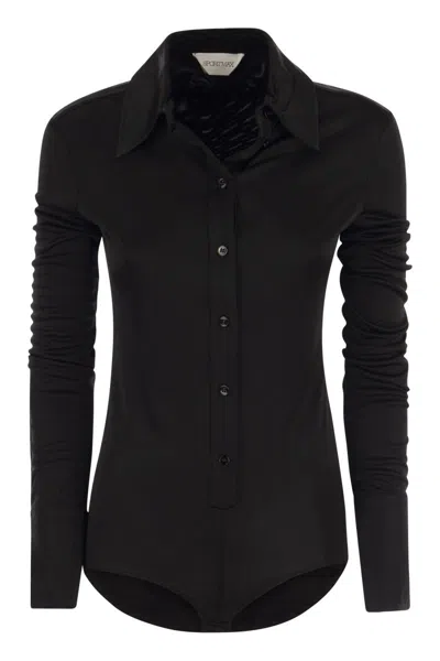 Max Mara Sportmax Pera Body Shirt In Black