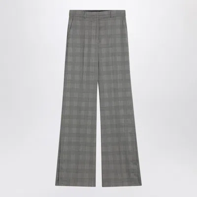 Max Mara Sportmax Prince Of Wales Check Pants In Black