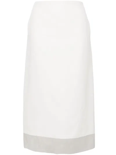 SPORTMAX MAX MARA SPORTMAX SILK MIDI SKIRT