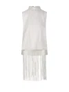 Sportmax Fringe-hem Sleeveless Top In White