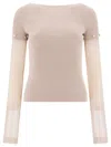 Sportmax Layered Chenille Crewneck Sweater With Detachable Sleeves
