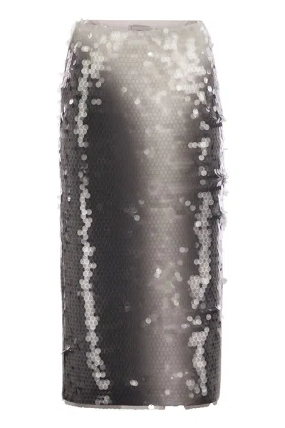 SPORTMAX MAX MARA SPORTMAX TOANO - PENCIL SKIRT WITH SEQUINS