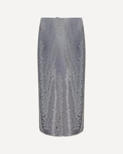 Sportmax Toano Midi Skirt With Sequins In Gray