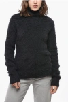 Max Mara Sportmax Turtleneck Elgar Alpaca Sweater In Black