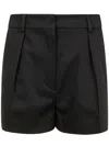 Sportmax Pleated Front Shorts Side Pockets In Black