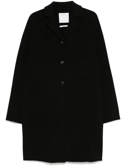 Sportmax Max Mara  Virgin Wool Coat For Warmth In Black