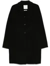 Sportmax Max Mara  Virgin Wool Coat For Warmth In Black