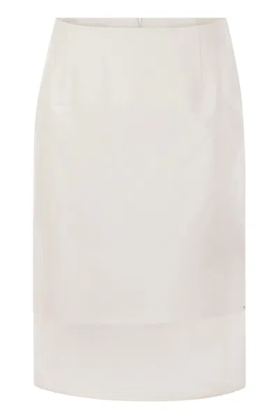 Max Mara Sportmax White Cotton Skirt For Women From Ss24 Collection