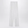 Sportmax Max Mara   Wide White Cotton Trousers