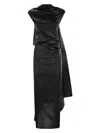 Sportmax Abito Abadani123 In Raso Stretch Nero Donna In Black