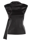 Sportmax Agadir1234 - Sleeveless Top With Drape In Black
