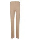Sportmax Trousers With Front Crease And Side Slits In Neutral