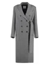 Sportmax Embroidered Wool Blend Billy Coat In Grey