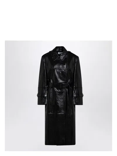 SPORTMAX WOMEN'S BLACK TRENCH COAT