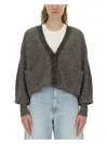 Sportmax Max Mara  Cardigan Pool Maxi In Grey