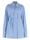 Sportmax Max Mara  Firma Striped Shirt In Blue