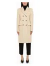Sportmax Ivory Wool Double-breasted Jacket