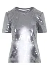 Sportmax Max Mara  Kibbutz Sequined T-shirt In Grey