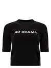 Sportmax Wool-cashmere No Drama Short-sleeve Sweater In Black