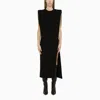 Sportmax Max Mara   Long Black Wool Dress In Black