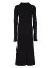 Sportmax Elegant Tight-fitting Crepe Knit Dress In Black