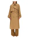 Sportmax Oversized Fit Trench Jacket In Beige
