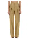 Sportmax Trousers Jacopo With Pockets And Loops In Beige