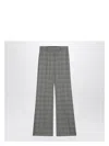 Sportmax Wool Flare Trousers With Prince Of Wales Pattern