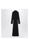 Sportmax Viscose Jersey Shirt Dress With Cuffed Sleeves In Black
