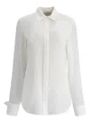 Sportmax Gemona Crêpe Long-sleeved Shirt In White
