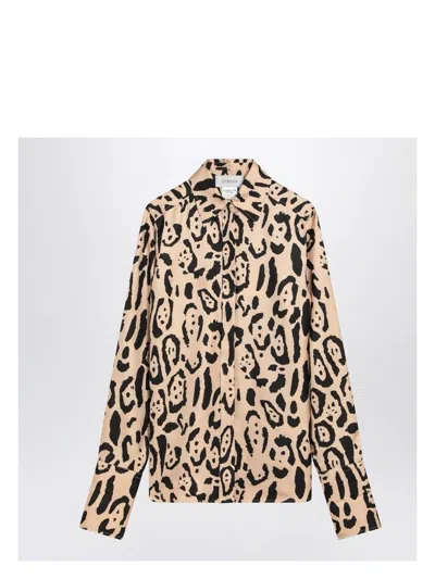 SPORTMAX WOMEN'S SILK ANIMAL PRINT SHIRT