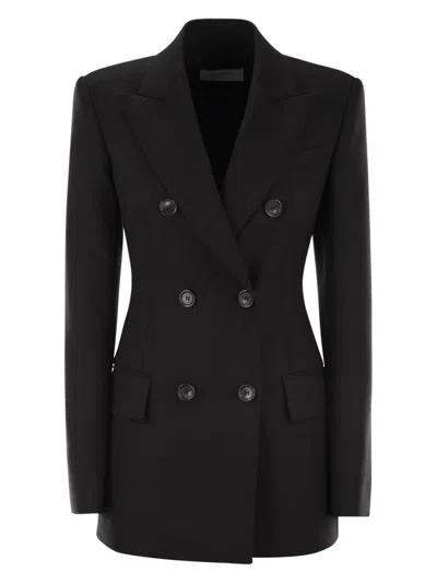 SPORTMAX WOMEN'S STRETCH WOOL FITTED BLAZER