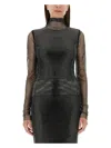 Sportmax Gerarda Crystal Mesh Top In Black