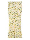 Sportmax Vanilla Long Skirt With Lemon Print