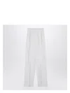 Sportmax Max Mara   Wide White Cotton Trousers