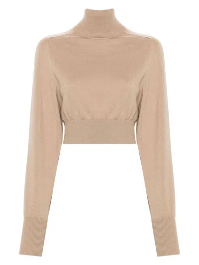 SPORTMAX WOMEN'S WOOL TURTLE-NECK SWEATER