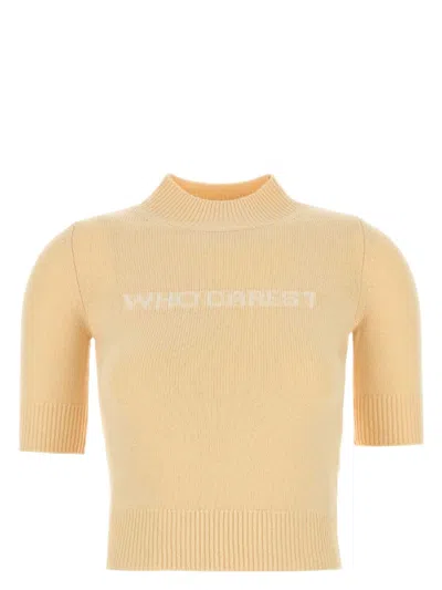MAX MARA SPORTMAX WOMEN'S YELLOW WOOL BLEND RENON SWEATER
