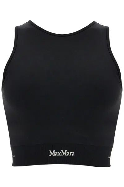 Max Mara Crop Top Sportivo 'urago' In Black