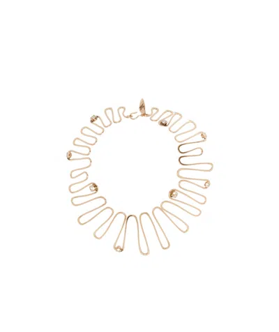 Max Mara Spring Detail Collar In Yellow